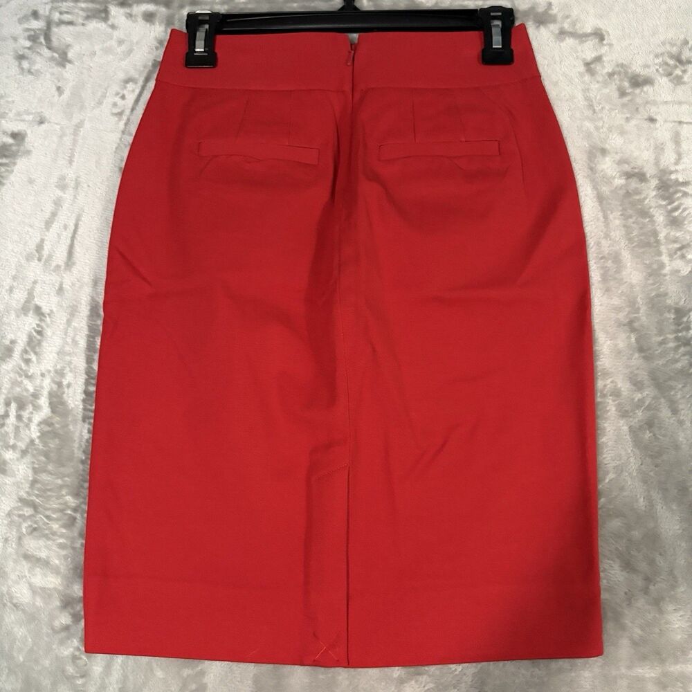 NWT Banana Republic Red Pencil Skirt Petite 00P Knee Length High Waist Corporate